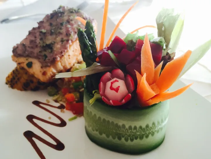 Cucumber-Fenced Microgreens