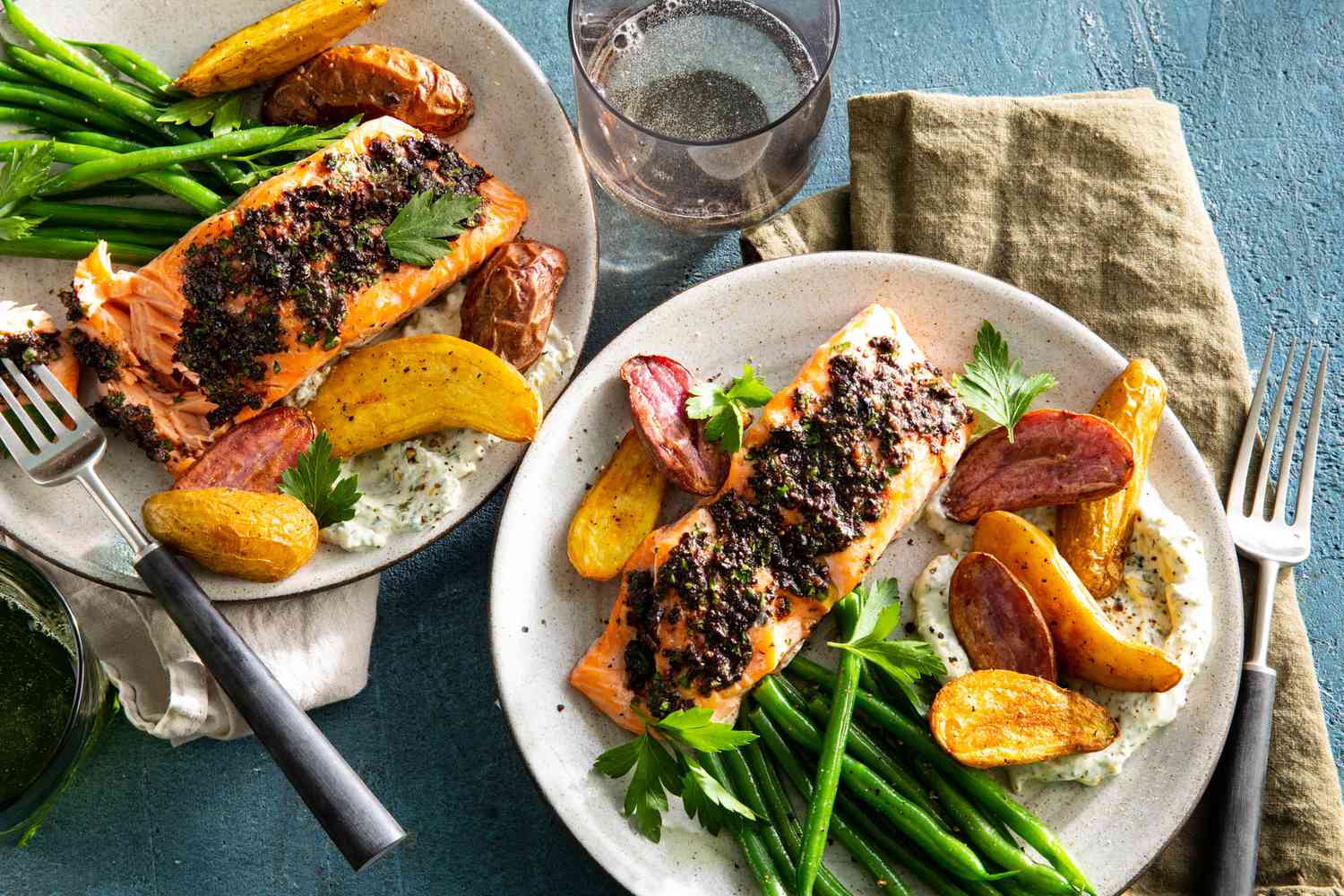 Black Olive-Crusted Salmon