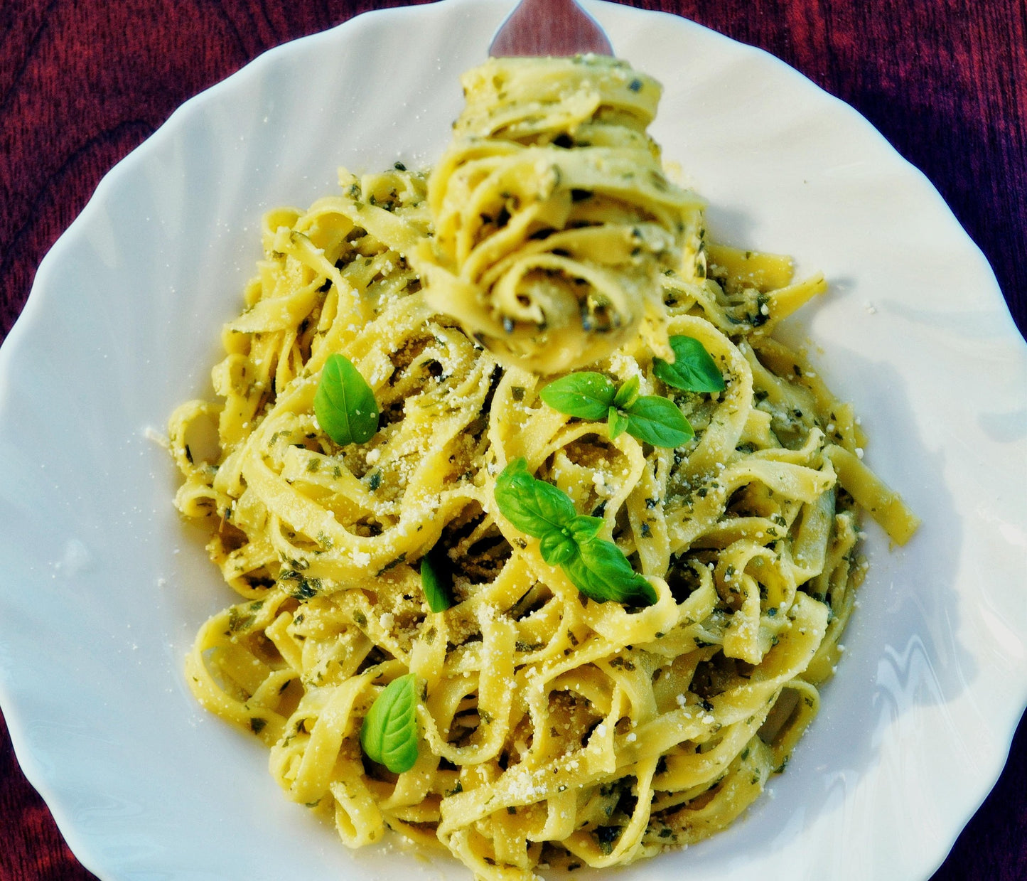 Creamy Pesto Tagliatelle