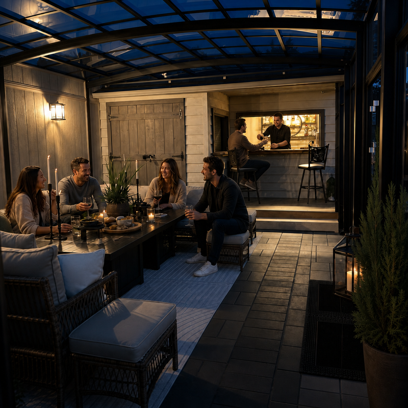 Private outdoor bar